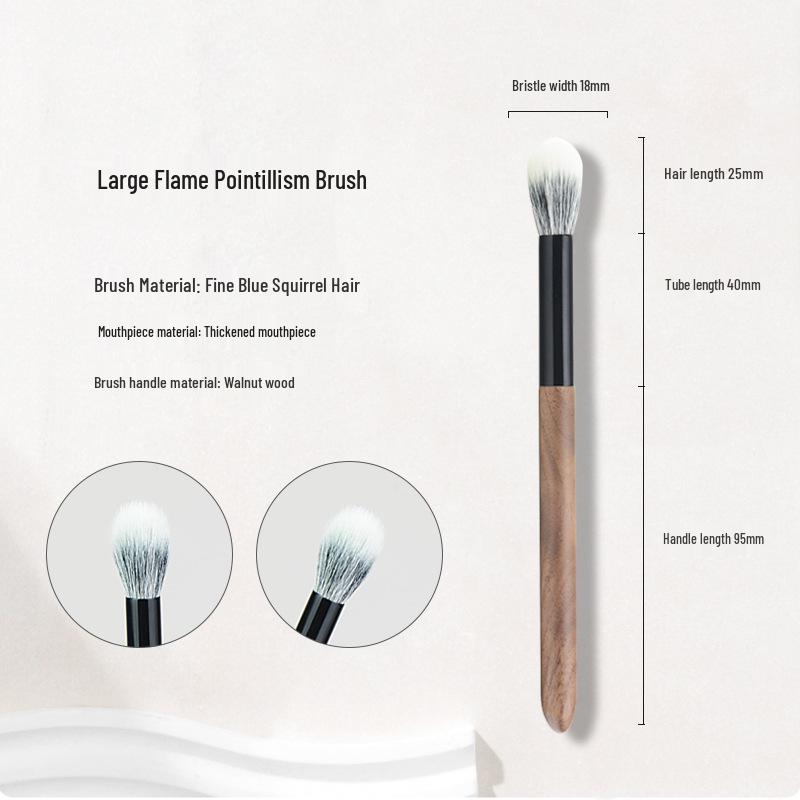 Phoenix Hall Bamboo Makeup Brush Set - Includes Small & Large Animal Hair Eyeshadow Brushes, Snow Fox Hair for Blending Detail.
