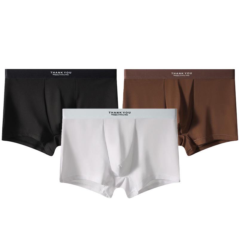 Men's Ice Silk Breathable Summer Boxer Briefs: Youthful, Simple, Comfortable Sportswear