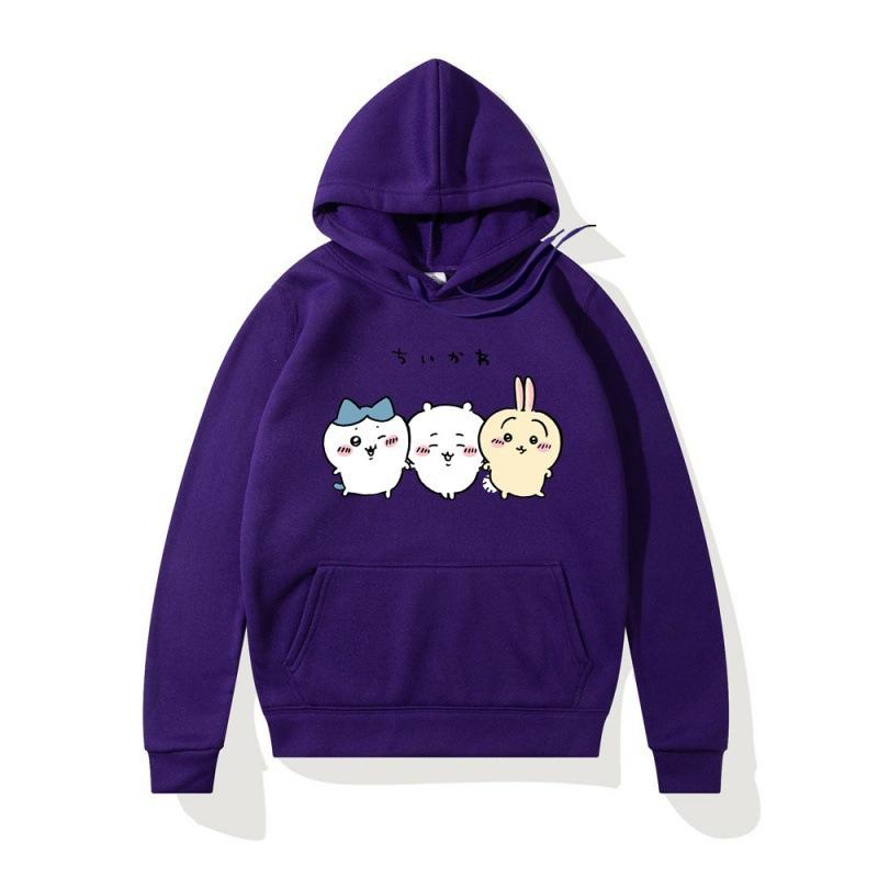 Anime manga Kawaii Chiikawa print hoodie for men and women