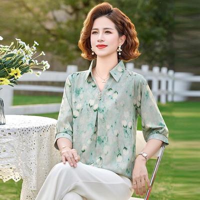 Sommer-Chiffonbluse im Vintage-Stil für Frauen über 50 - Kollektion 2026