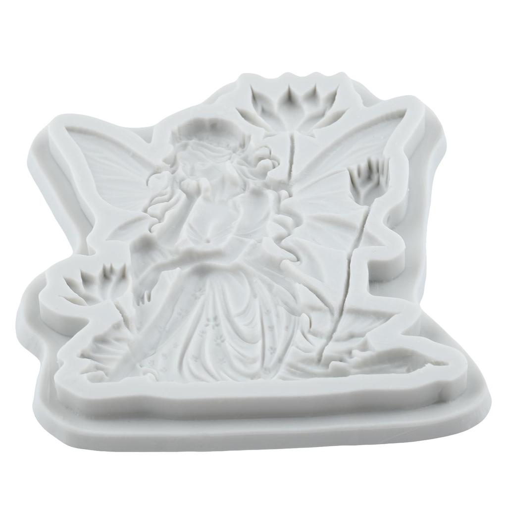 Angel Silicone Molds Flower Fairy Lotus Fairy Fondant Mold Cake Decorating Tools Cupcake Topper Candy Chocolate Gumpaste Mold