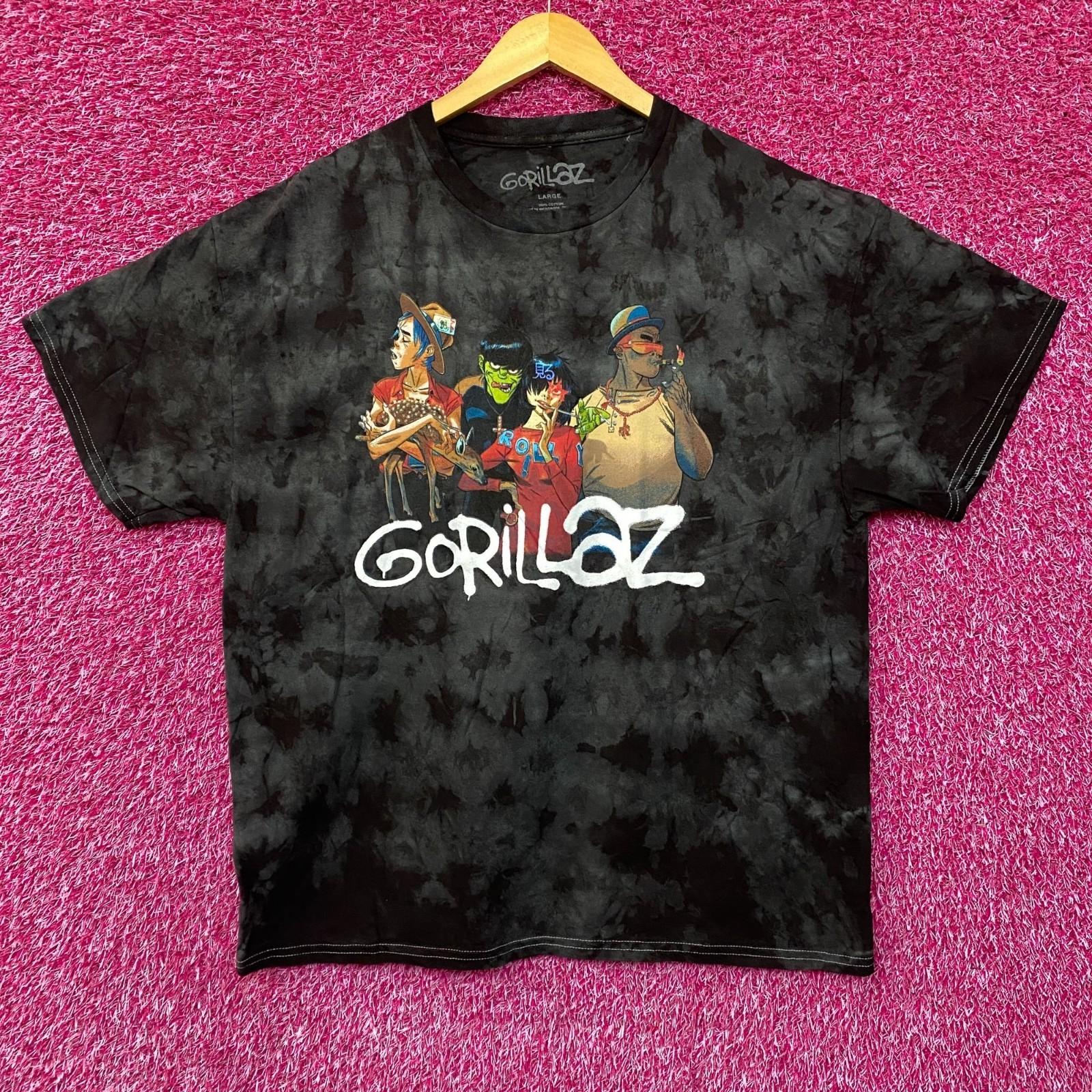Gorillaz Y2K Black Tie Dye Tshirt size Large S