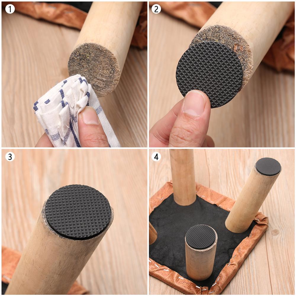 48Pcs Soft Furniture Leg Pads Bumper Chair Fittings Thickening Self-adhesive Floor Protector Anti-slip Mat Anti Rub