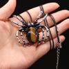 Natural Shell Alloy Necklace Spider-Shaped Brooch Pendant Charms For Elegant Women Love Romantic Gift