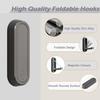 QQM 2Pcs Folding Wall Hooks, Foldable Wall Coat Hooks, Space-Saving Hidden Hooks, Zinc Alloy Heavy Duty Hook for Hanging Coats, Towels, Scarves,