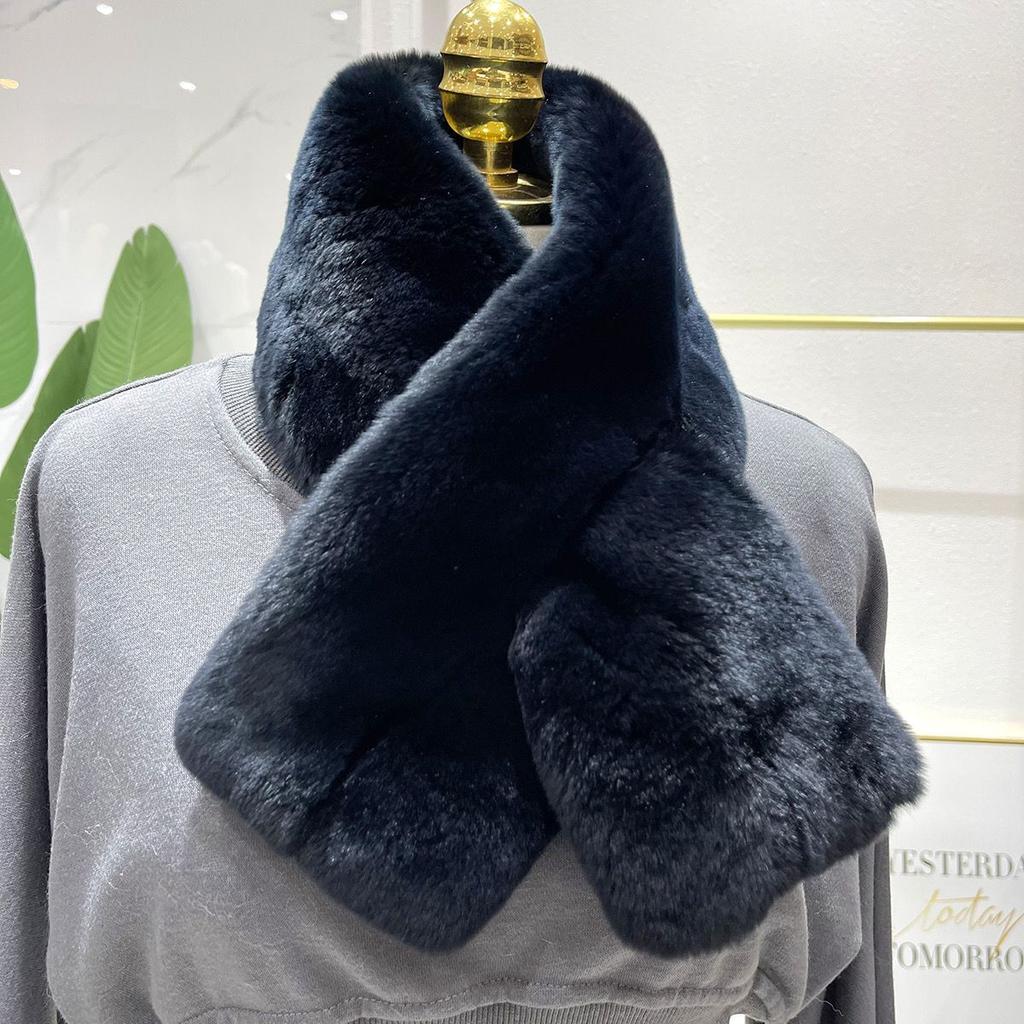 Unisex Winter Faux Fur Scarf - Thick, Knit, Soft and Stylish Accessory for Trendy Warm Comfort