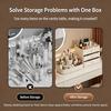 PP Cosmetic Storage Box Large Capacity Open Grid Organizer Portable Desktop Shelf  For Vanity Desk