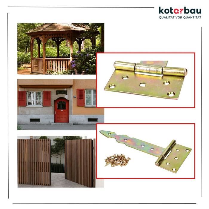 Decorative T-Hinge 200 Mm Yellow Galvanized - KOTARBAU®