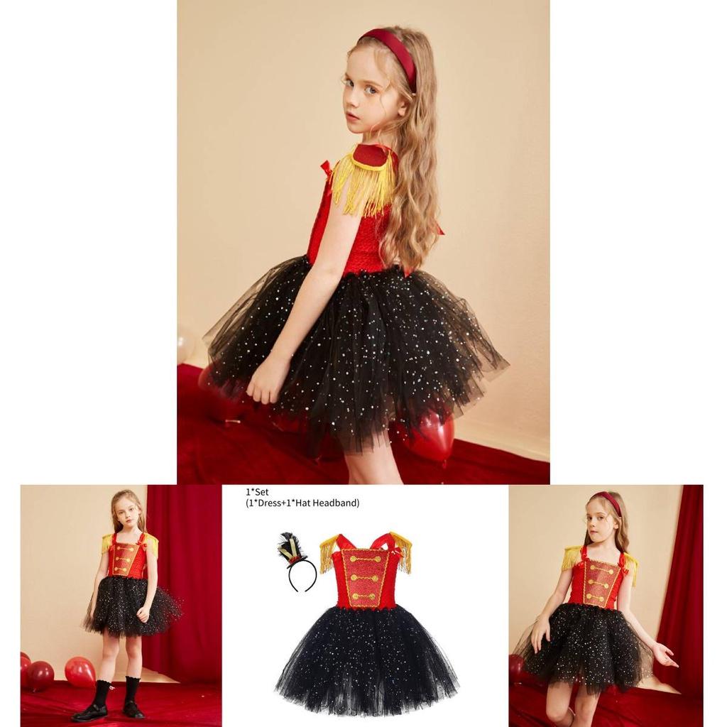 Toddler's Nutcracker Soldier Leotard Dress Festive Costume For Halloween And Cosplay
