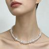 S925 Sterling Silver Bubble Pearl Clavicle Necklace - Elegant & Luxurious Fashion Statement