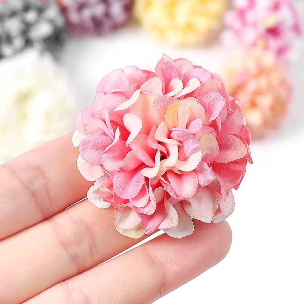 Candy Ball Hydrangea Silk Flower DIY Headwear Accessories for Weddings