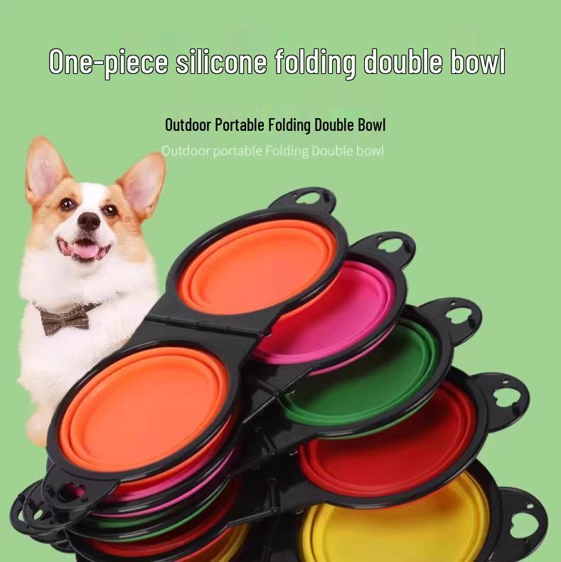 Pet Folding Travel Silicone Bowl: Outdoor Portable Water Dish for Cats & Dogs