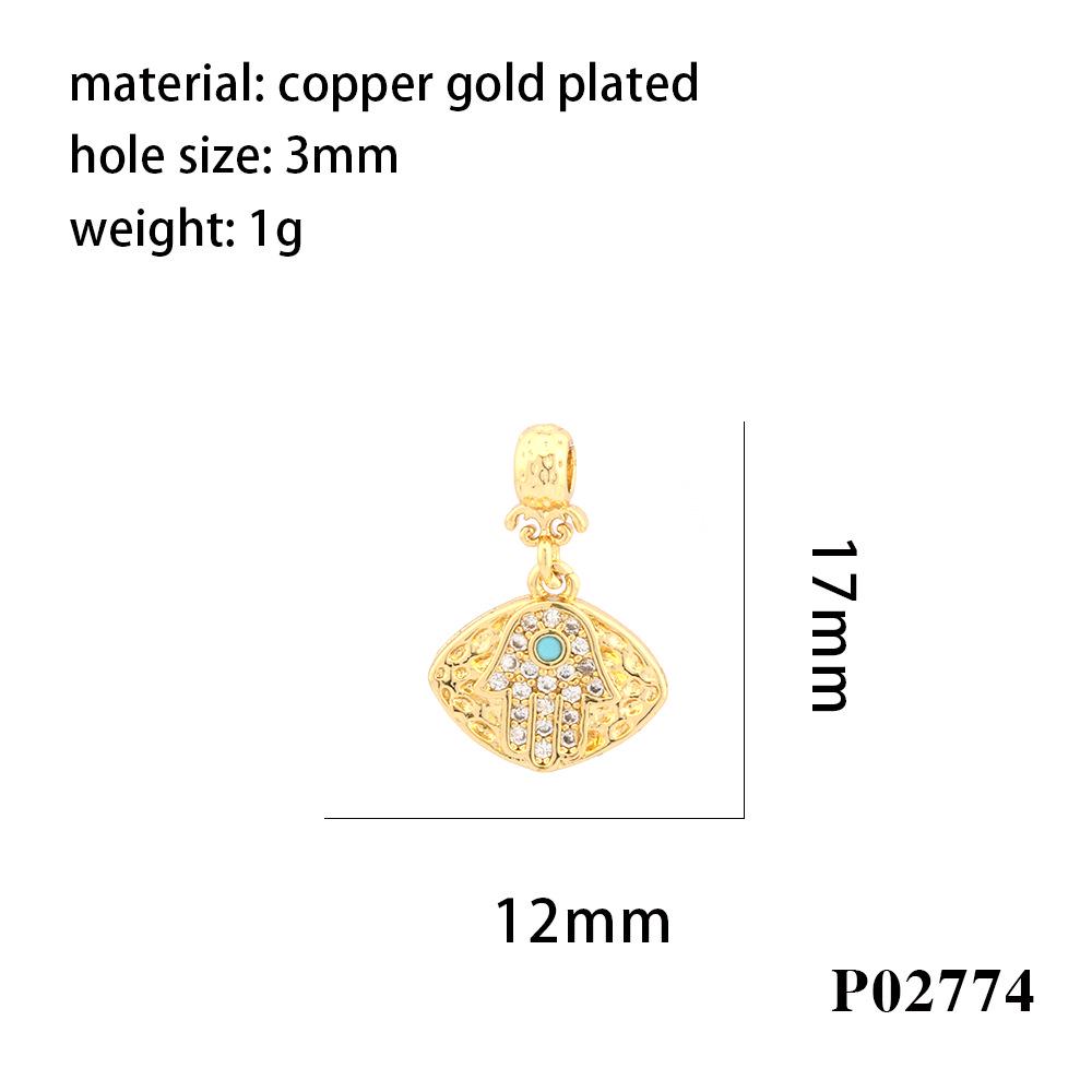 New Color-Preserving Zircon Eye Necklace Bracelet Pendant DIY Heart Jewelry Accessories