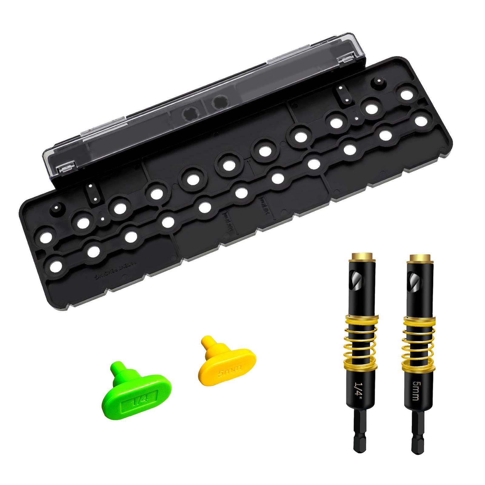 

Multifunctional Cabinet Shelf Pin Jig 1/4Inch and 5mm Shelf Pin Drilling Jig Cabinet Hardware Jig Tool 1