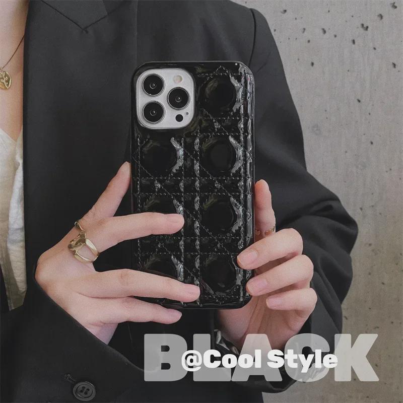 Lackleder-Nähte in Bonbonfarben für Apple 11 Pro Max/12 Pro/14 Pro Max