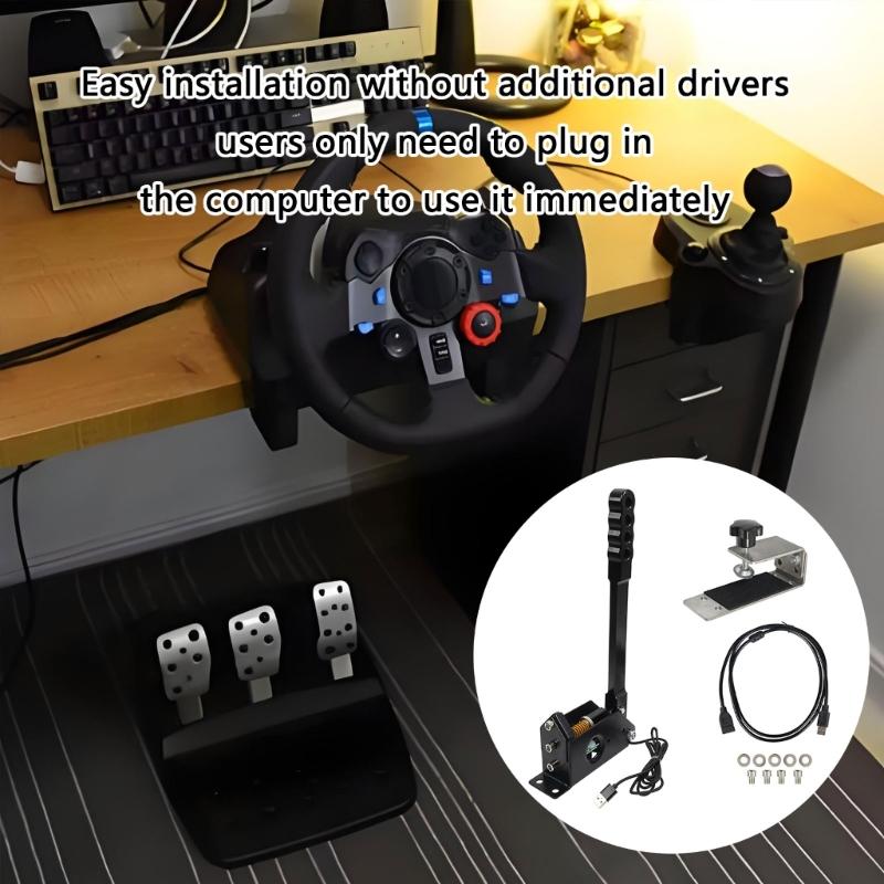 Fast Response High Precise Handbrake Controller For G27 G29 Racing Simulators Aluminum Alloy USB Device PC Gaming Gear