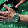 Nowy Modny Zielony Submariner Mechaniczny Styl Hollow Zegarek Kalendarz Luminous Wodoodporny Wielofunkcyjny Kwarcowy Zegarek Męski