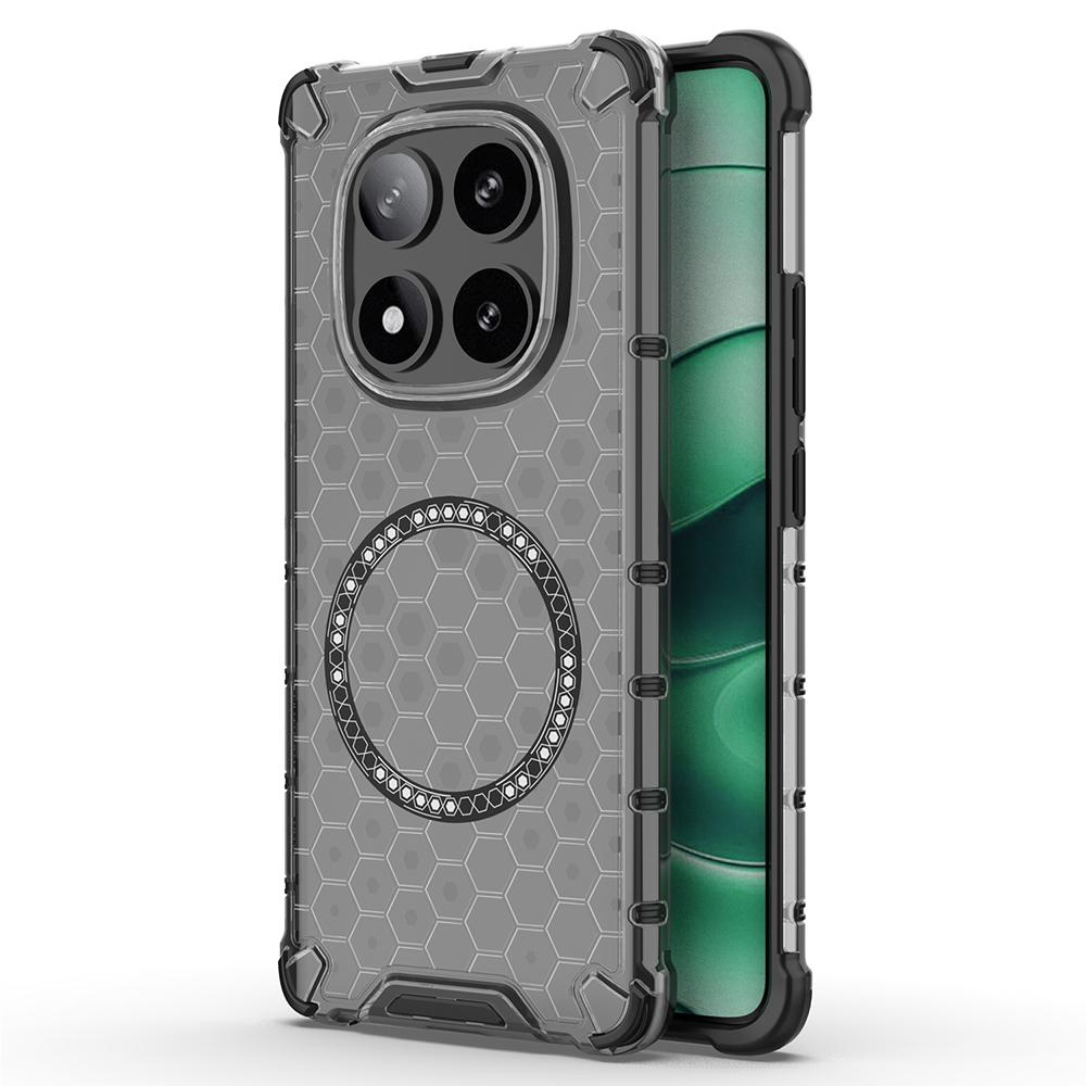 

For Xiaomi Redmi Note 14 Pro 5G/Poco X7 5G Magnetic Case Honeycomb Design TPU + PC Phone Cover A