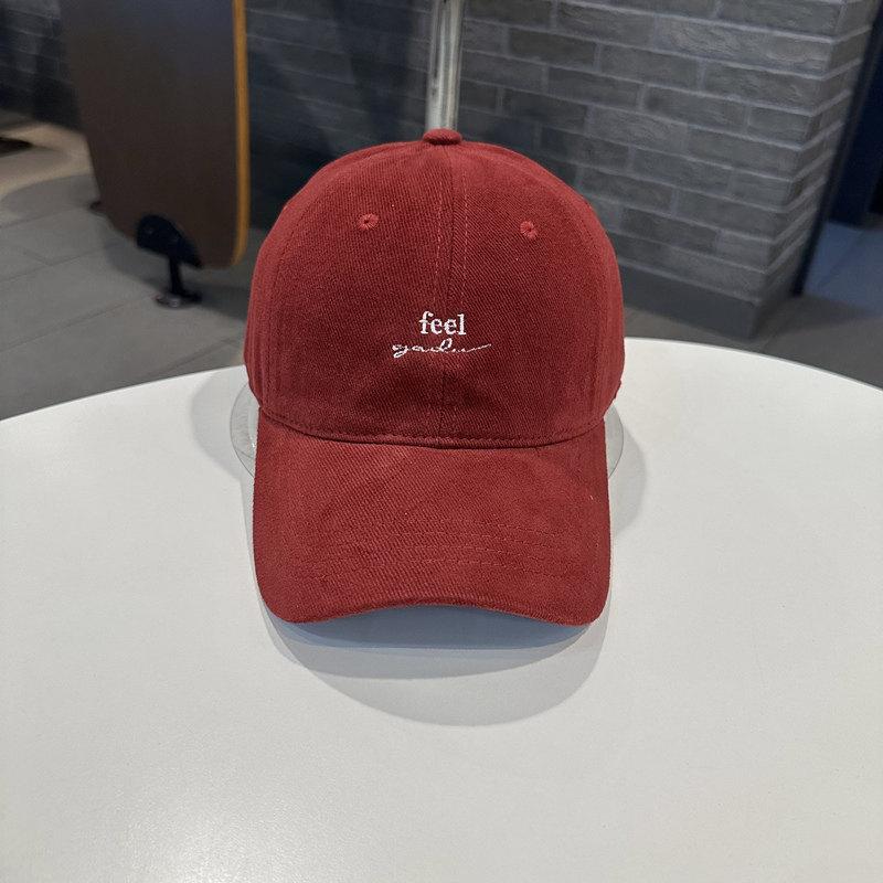 Han Style Alphabet Embroidered Cotton Baseball Cap With Sun Protection For Casual Wear