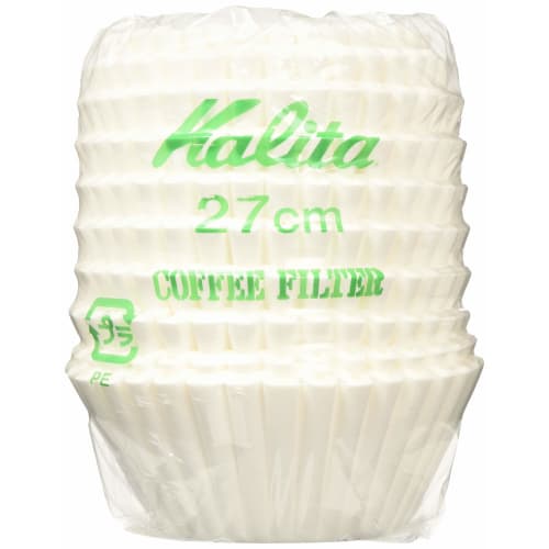 Kalita Coffee Paper Filters, Wave Filter, Machine-Compatible, 250 Sheets, 27cm, White, Stylish, Antique Design, Perfect for Camping, Outdoor Activitie
