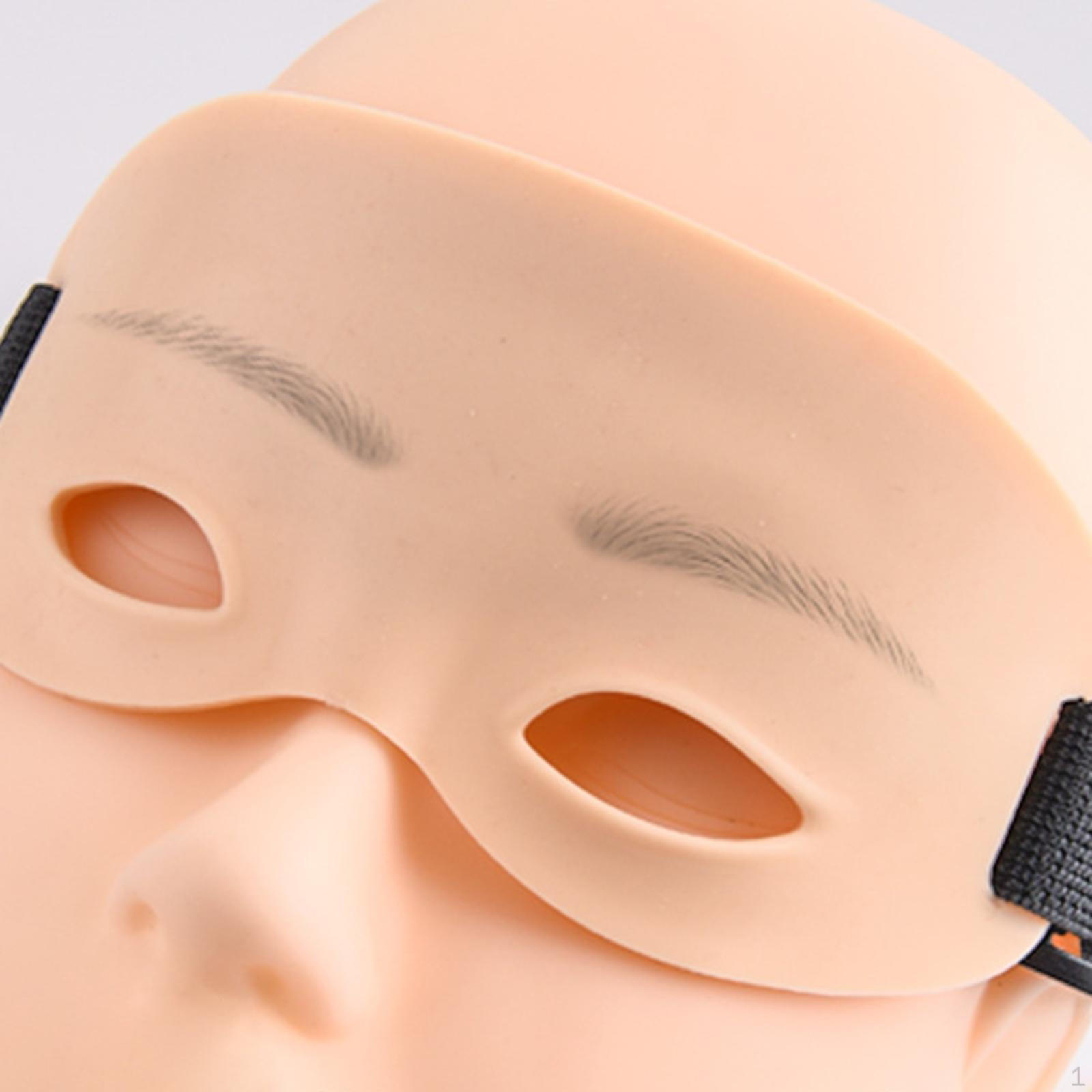 

Silicone Practice Board Face Model Head-Worn Reusable Makeup for Beautician