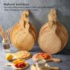 1Pcs Stone Cutting Bamboo Pizza Tray Platter Baking Tray New Wooden Pizza Board  Kitchen Tool