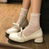 Good Quality Mary Jane Spring and Autumn New Jk Small Leather Shoes Bow Sweet High Heel Single Shoes