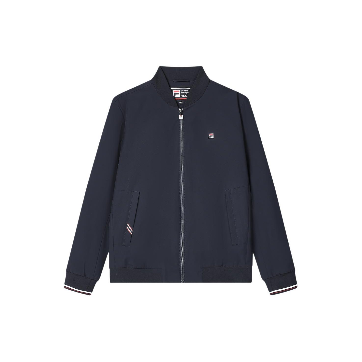 

FILA Embroidered Logo Baseball Collar Casual Woven Jacket Men jackets Legendary-Blue F11M411708F-NV M