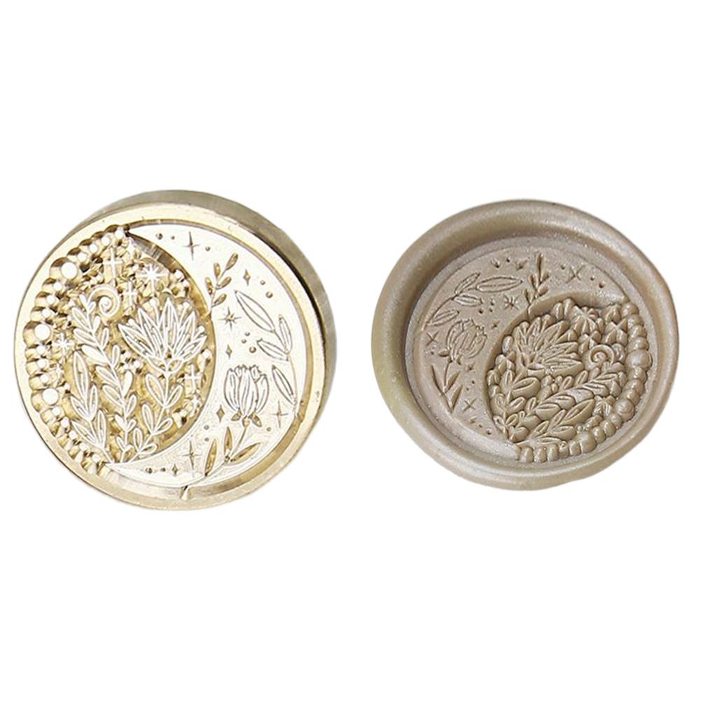 Gold-plated Brass Head Retro DIY Envelope Wax Seal Stamp Head Sealing Wax Scrapbooking Stamps Wedding Decorative Invitation