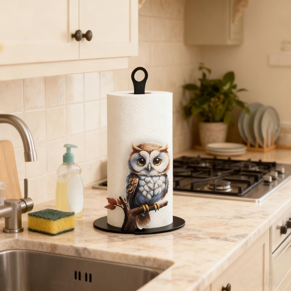 Cute Tissue Holder Desktop Decoration Roll Paper Standing Rack Kitchen Towel Rack For Kitchen