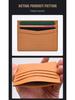 Slim Leather Card & ID Holder with Change Pocket