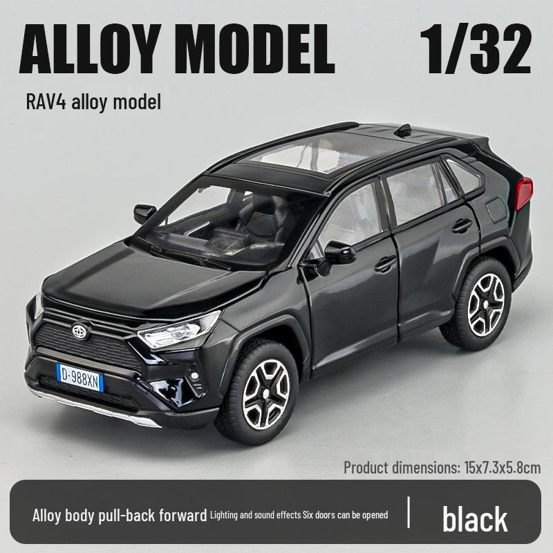 Jiaye 1:32 RAV4 Alloy Six-Door Off-Road Vehicle Toy Model with Sound & Light
