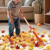 Kids Rake with Hardwood Handle Vibrant Color Head Lightweight Child Size Garden Lawn Rake for Leaves