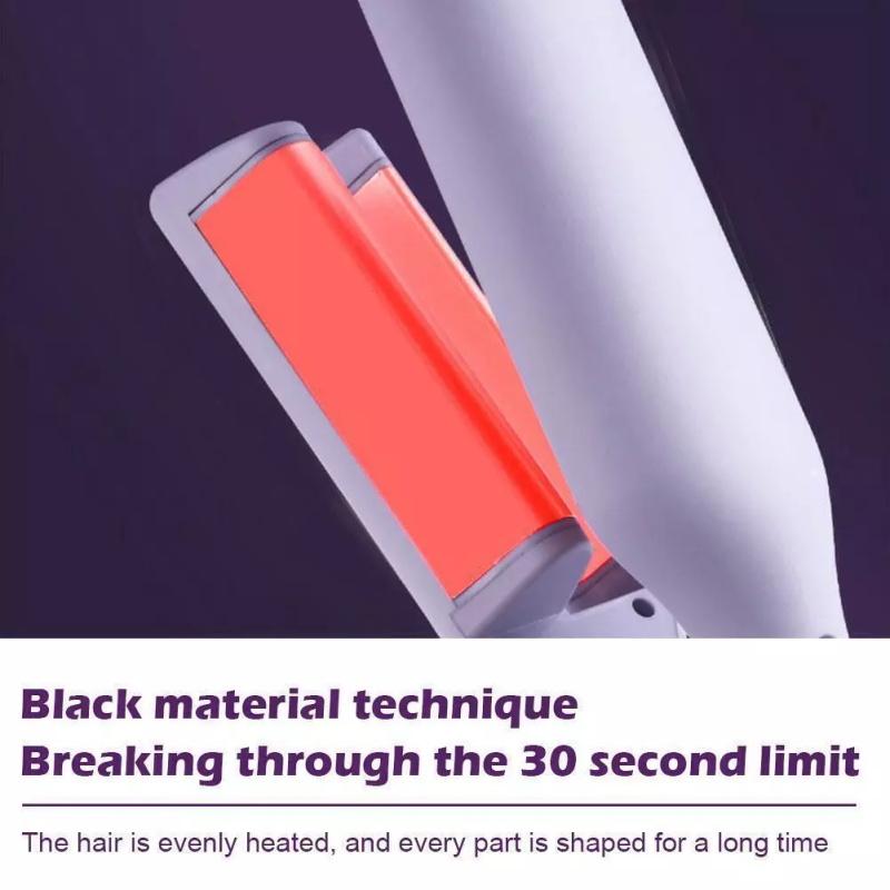 New French Egg Roll Curling Iron, Water Ripple V-Shaped Curling Iro Hair