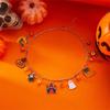 Gothic Punk Halloween Metal Chain Necklace For Women Men Vintage Black Spider Bat Pumpkin Ghost Clavicle Choker Festival Jewelry