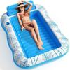 Aufblasbares PVC-Schwimm-Sonnenliege-Sofa mit Getränkehalter
