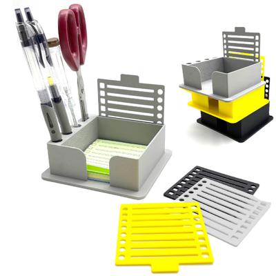Notizblockspender Tragbarer Notizhalter mit Schablone Stabiler PLA-Notizblock-Organizer für Büro, Schule, Zuhause, Schreibtisch-Planung und -Organisation