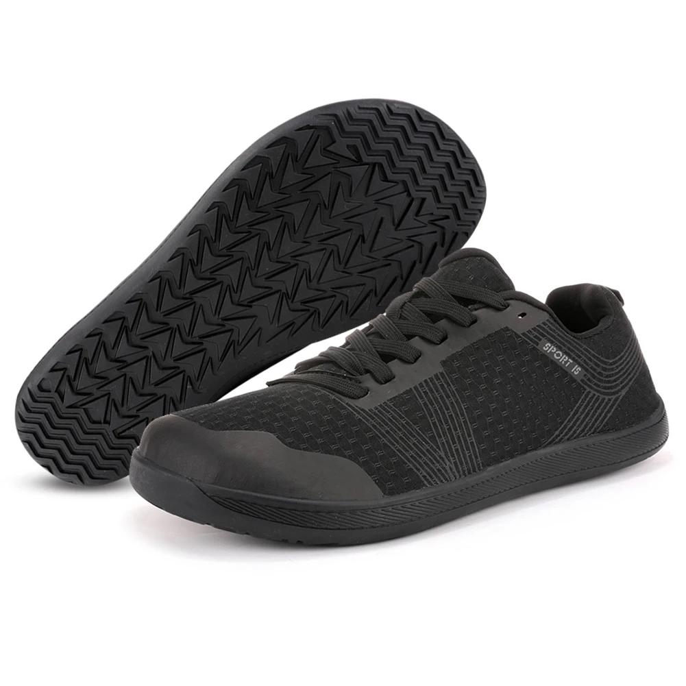 Zapatos minimalistas descalzos Zapatos de entrenamiento cruzado Antideslizantes Puntera ancha Zapatos para caminar Transpirables Ligeros Zapatillas de tenis para Hombre Mujer