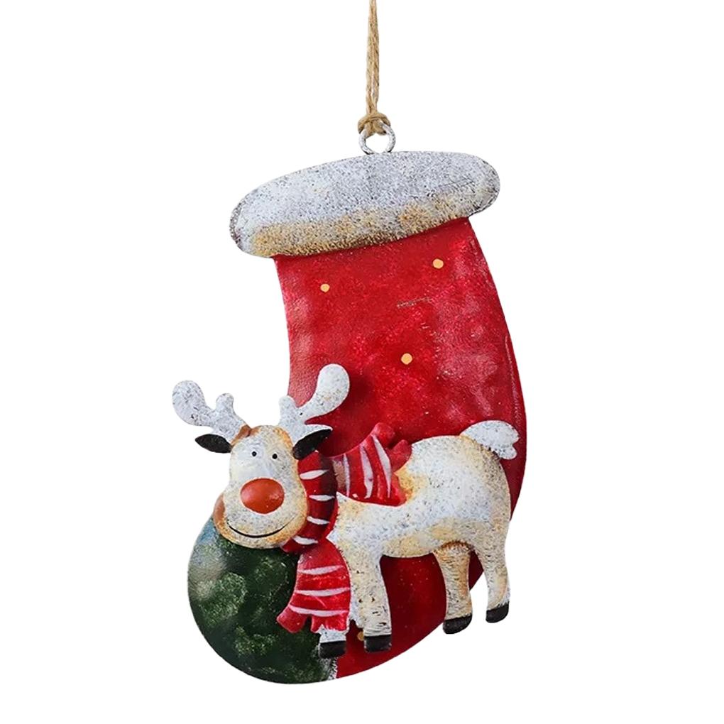 Living Room Portable Christmas Hanging Decoration Hotel Adorable Xmas Tree Metal Ornament Outdoor Holiday Festival Decor