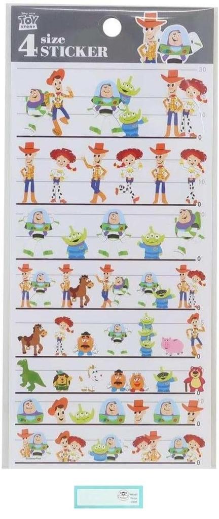 Disney Toy Story Sticker Set (4 Sizes, Sticker Sheet, Made in Japan) (Stickers, Name Stickers)