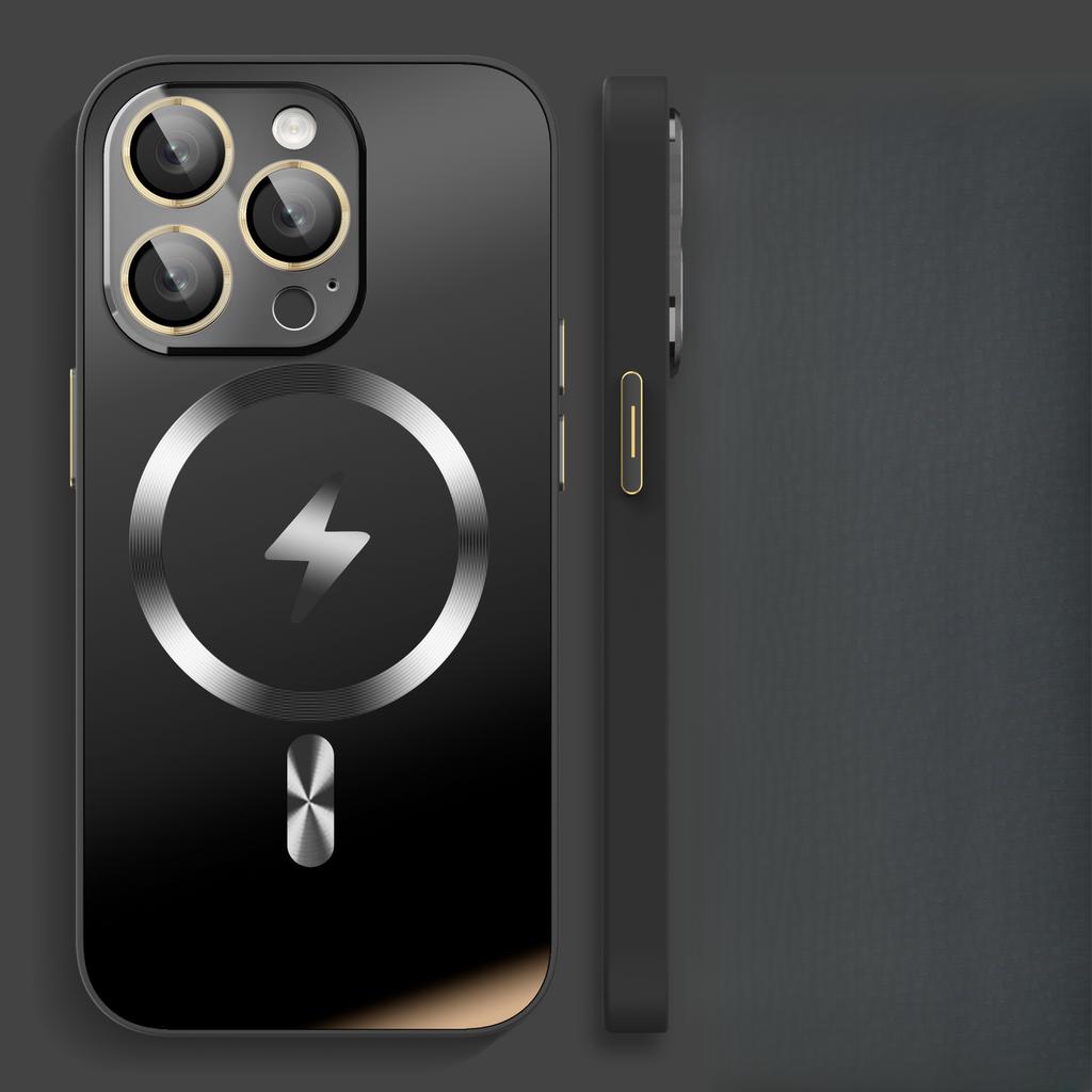 Applicable To IPhone16Promax Mobile Phone Case Lightning Wireless Charging and Magnetic Suction Apple 15 Full-inclusive AG Matte Protection Case