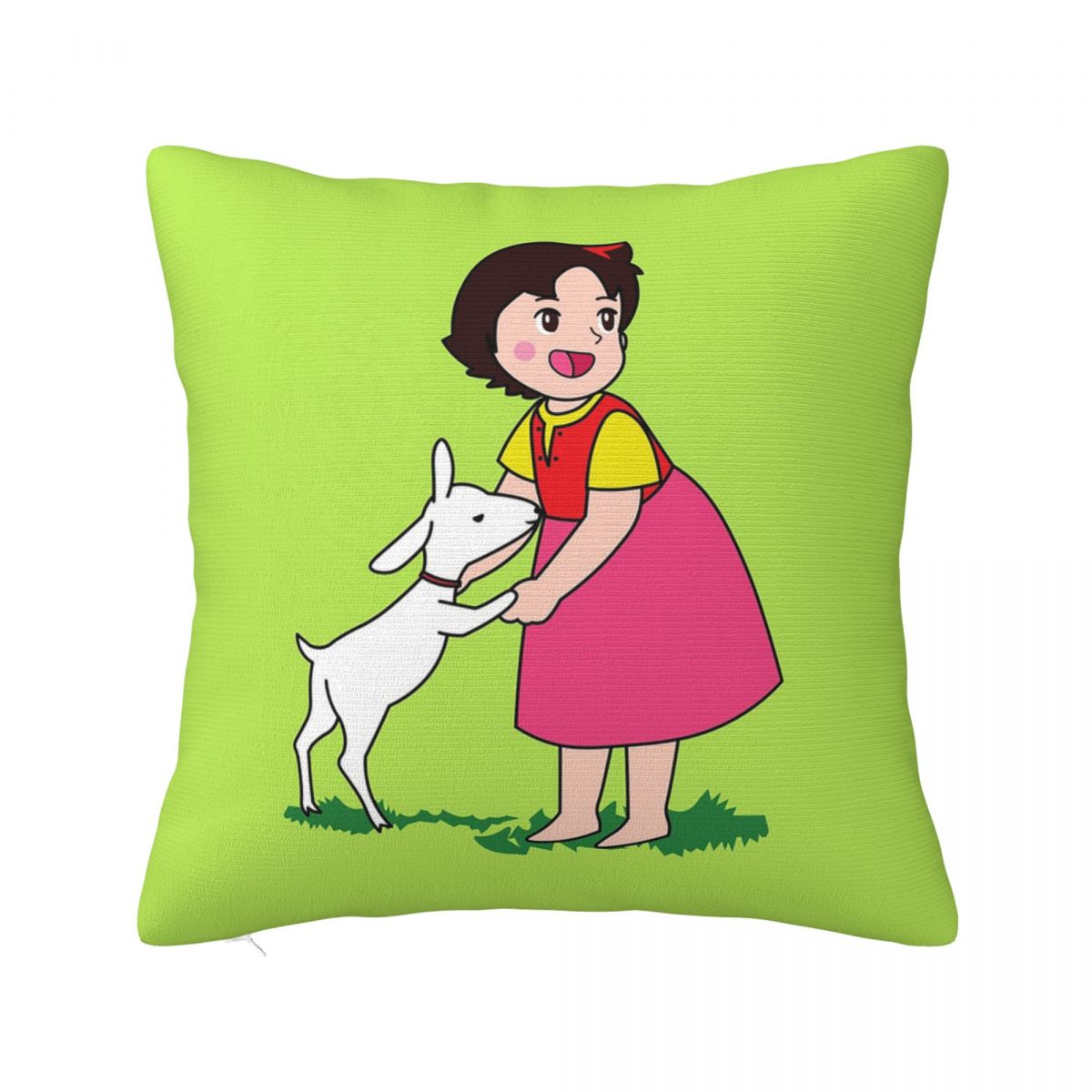 

Heidi, The Girl From The Alps Square Pillowcase Cushion Cover Pillow Case Throw Pillow Cover for Home Bedroom Car 12x12Inch