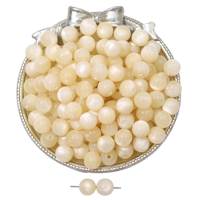 Resin Cat's Eye Beads for DIY Jewelry: Round Loose Beads for Bracelets and Necklaces