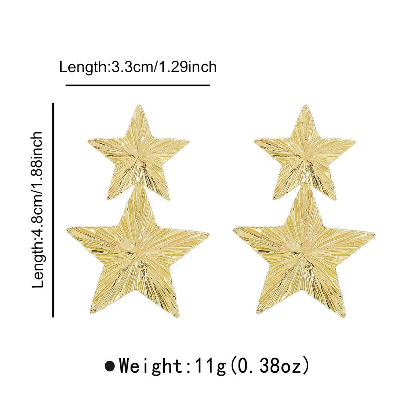 Luxury Metal Color Blocked Flower Pendant Earrings for Women Vintage Five Petal Floral Beaded Temperament Earrings Zircon Gifts