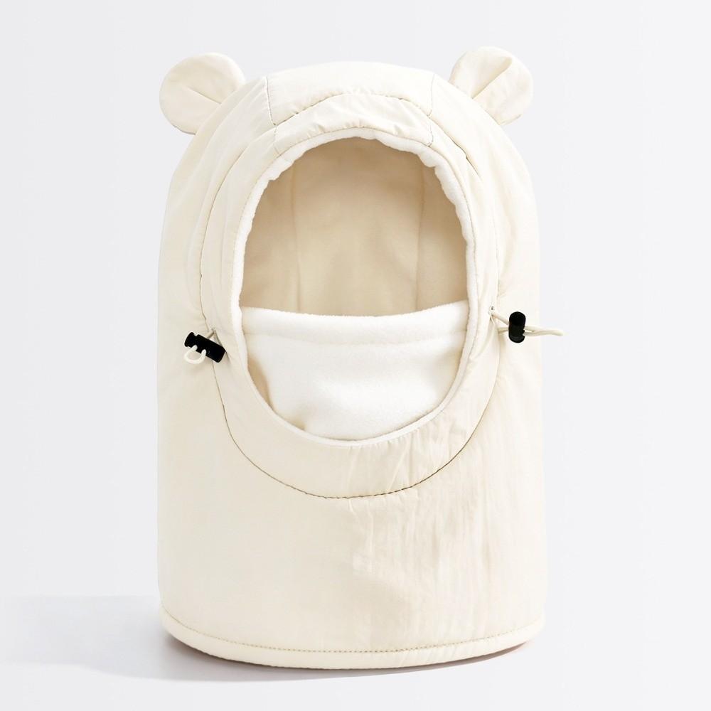 Fleece Lined One-piece Hat Scarf Windproof Children's Hats Cute Winter Hood Hat