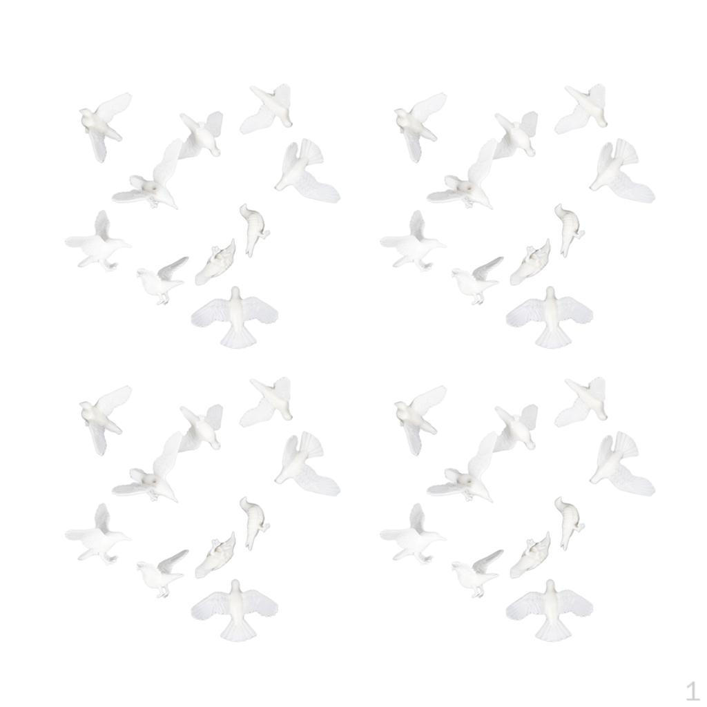 

40 шт. Миниатюрная модель голубя, животного, птицы, для украшения кукольного домика