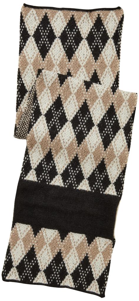 Mix Factory Moonbat Argyle Easy to Cold Women's Scarf, Soft, Compact, Knit, Wear, Protection, 24-302-76164 15-00
