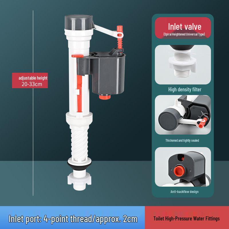 Adjustable High-Pressure Toilet Tank Water Fitting Set