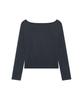 Deuleongkeutegseuteu [Woman] Hotfix Off Shoulder Long Sleeve Charcoal