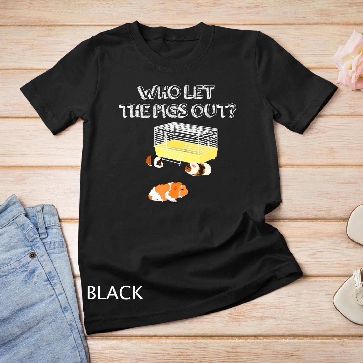 Guinea Pig Girl T Shirt Who let the Pigs out S